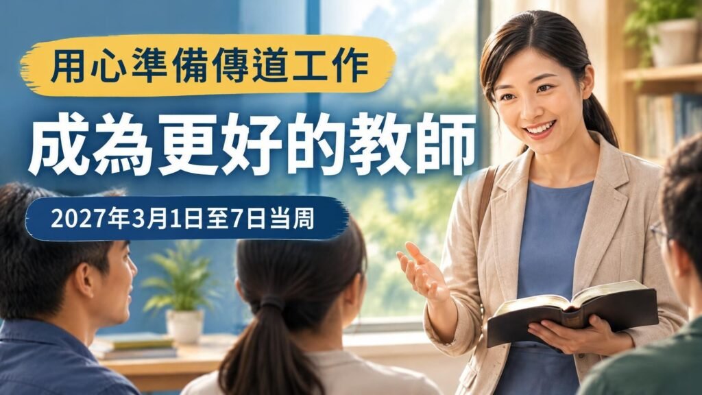 成為更好的教師:2027年3月1日至7日的一週 成為更好的教師:2027年3月1日至7日的一週
