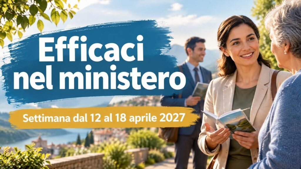 Efficaci nel ministero per la settimana dal 12 al 18 aprile 2027
