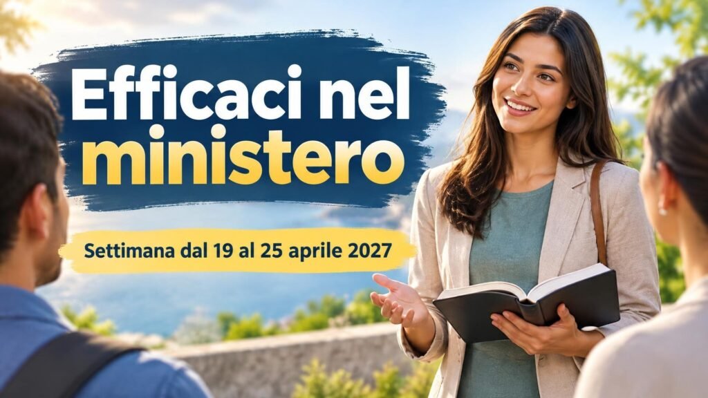 Efficaci nel ministero per la settimana dal 19 al 25 aprile 2027