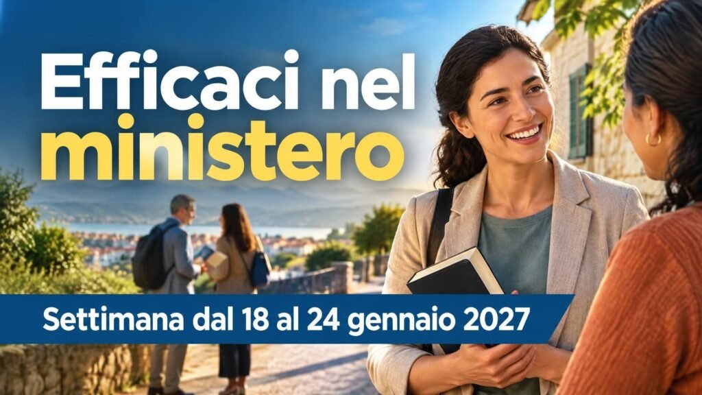 Efficaci nel ministero per la settimana dal 18 al 24 gennaio 2027