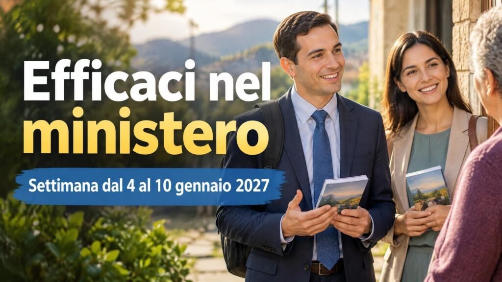 Efficaci nel ministero per la settimana dal 4 al 10 gennaio 2027
