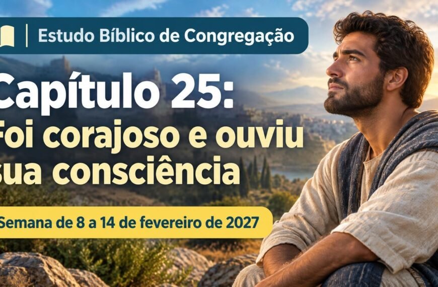 Comentários para a reunião TJ Estudo Bíblico de Congregação para a semana de 8 a 14 de fevereiro de 2027