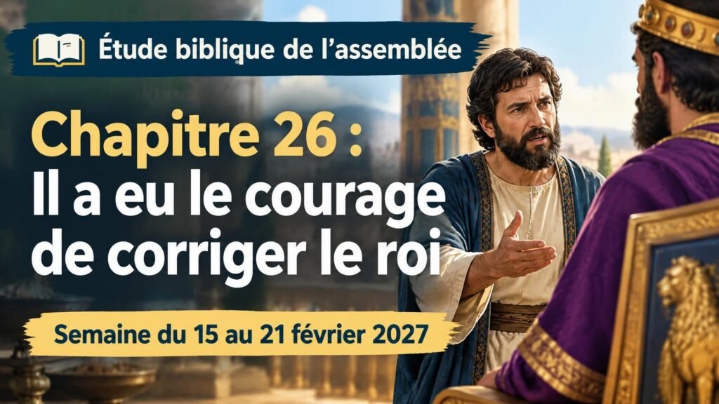 Étude biblique de l’assemblée pour la semaine du 15 au 21 février 2027