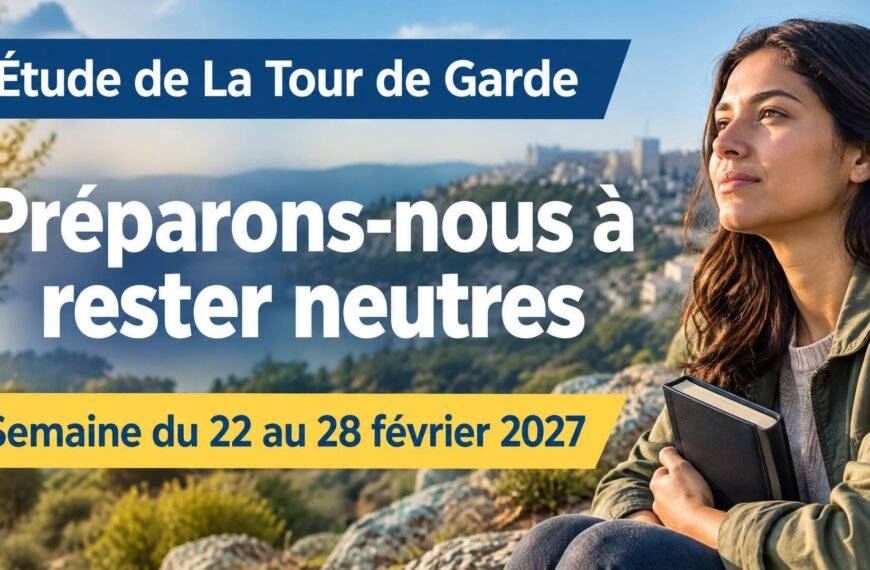 Étude de La Tour de Garde pour la semaine du 22 au 28 février 2027