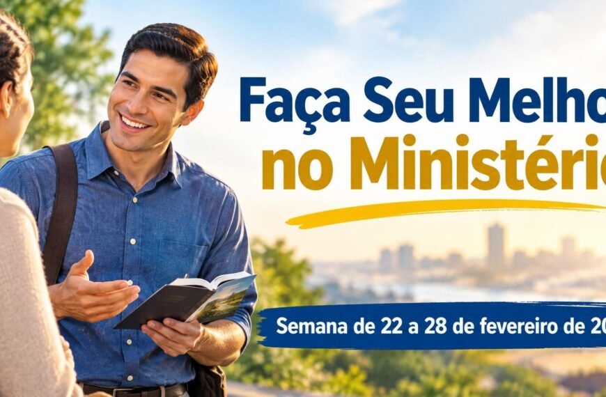 Comentários para a reunião TJ Faça Seu Melhor no Ministério para a semana de 22 a 28 de fevereiro de 2027