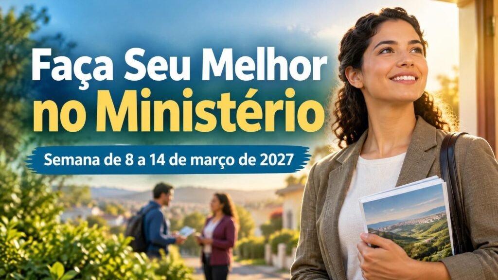 Faça Seu Melhor no Ministério para a semana de 8 a 14 de março de 2027 Faça Seu Melhor no Ministério para a semana de 8 a 14 de março de 2027