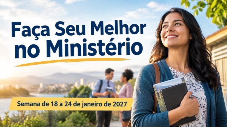 Faça Seu Melhor no Ministério para a semana de 18 a 24 de janeiro de 2027