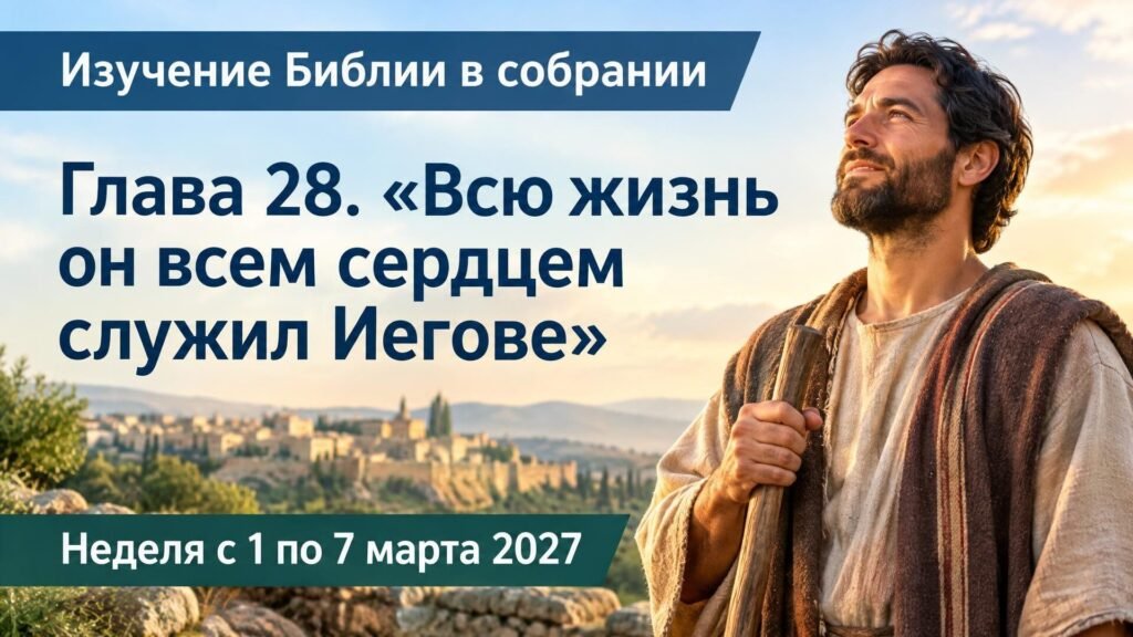 Изучение Библии в собрании на неделю с 1 по 7 марта 2027 года Изучение Библии в собрании на неделю с 1 по 7 марта 2027 года