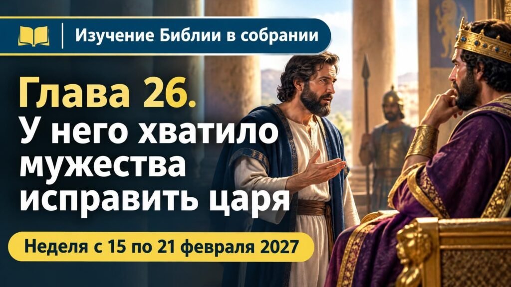Изучение Библии в собрании на неделю с 15 по 21 февраля 2027 года Изучение Библии в собрании на неделю с 15 по 21 февраля 2027 года