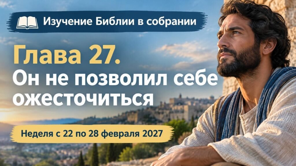 Изучение Библии в собрании на неделю с 22 по 28 февраля 2027 года Изучение Библии в собрании на неделю с 22 по 28 февраля 2027 года