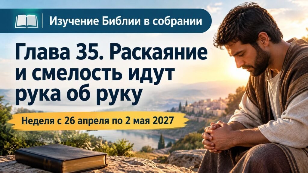 Изучение Библии в собрании на неделю с 26 апреля по 2 мая 2027 года Изучение Библии в собрании на неделю с 26 апреля по 2 мая 2027 года
