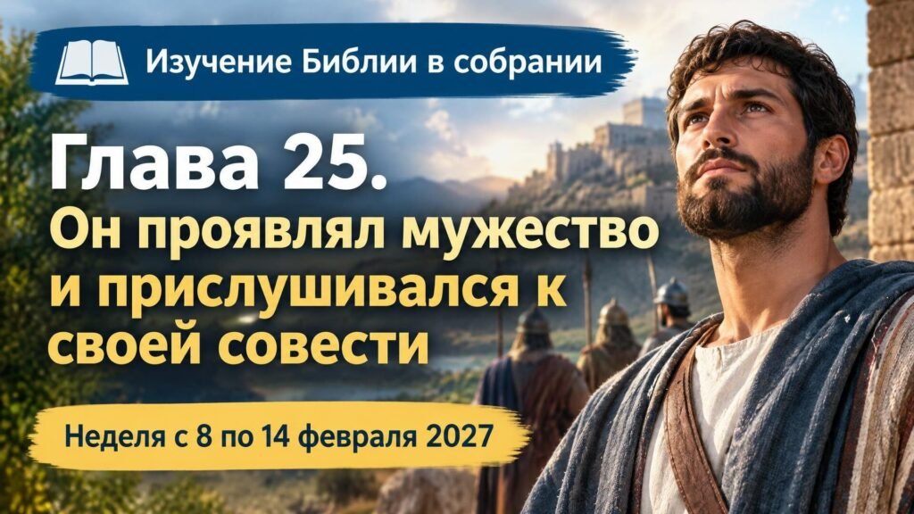 Изучение Библии в собрании на неделю с 8 по 14 февраля 2027 года Изучение Библии в собрании на неделю с 8 по 14 февраля 2027 года