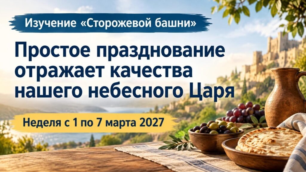Изучение «Сторожевой башни» на неделю с 1 по 7 марта 2027 года