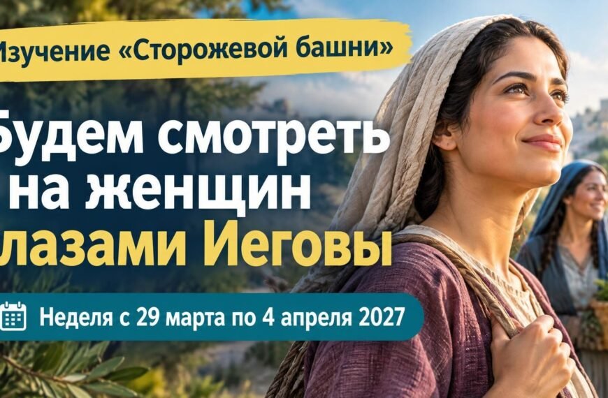 Комментарии к встрече Свидетелей Иеговы Изучение «Сторожевой башни» на неделю с 29 марта по 4 апреля 2027 года