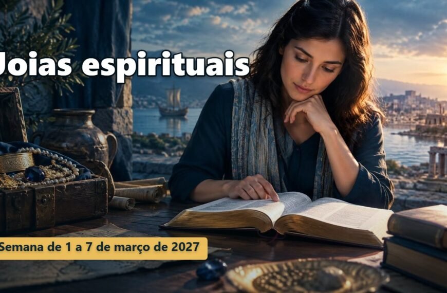 Comentários para a reunião TJ Joias espirituais para a semana de 1 a 7 de março de 2027