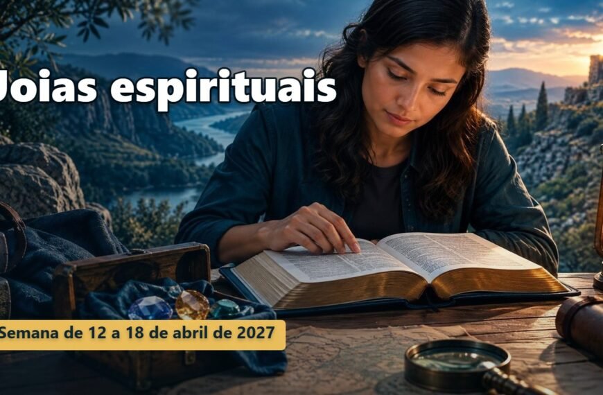 Comentários para a reunião TJ Joias espirituais para a semana de 12 a 18 de abril de 2027