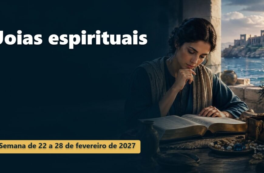 Comentários para a reunião TJ Joias espirituais para a semana de 22 a 28 de fevereiro de 2027