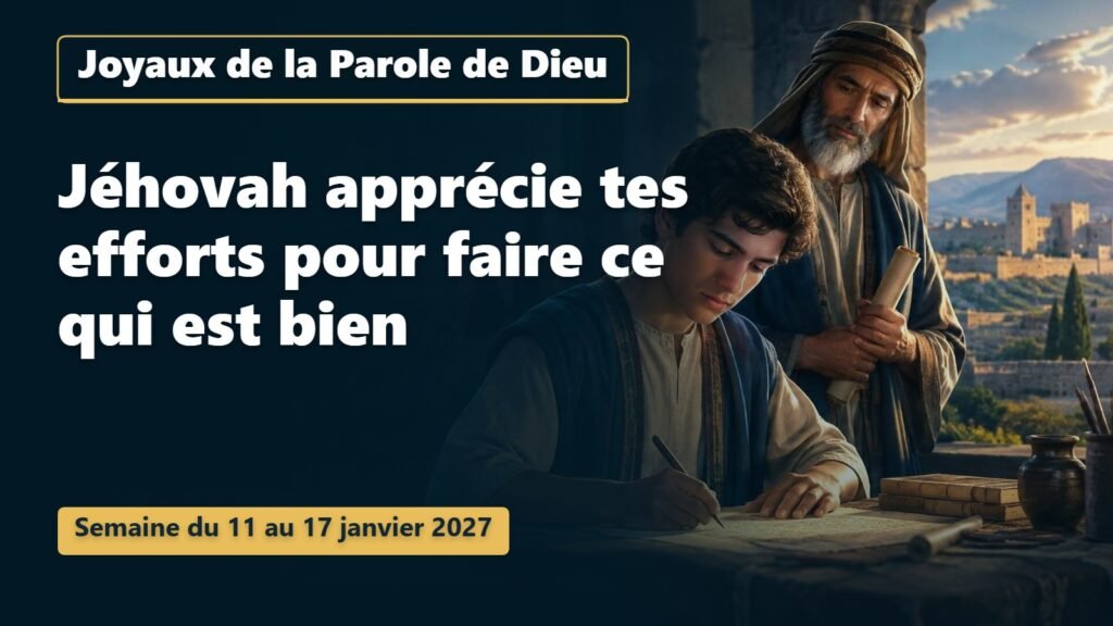 Joyaux de la Parole de Dieu pour la semaine du 11 au 17 janvier 2027