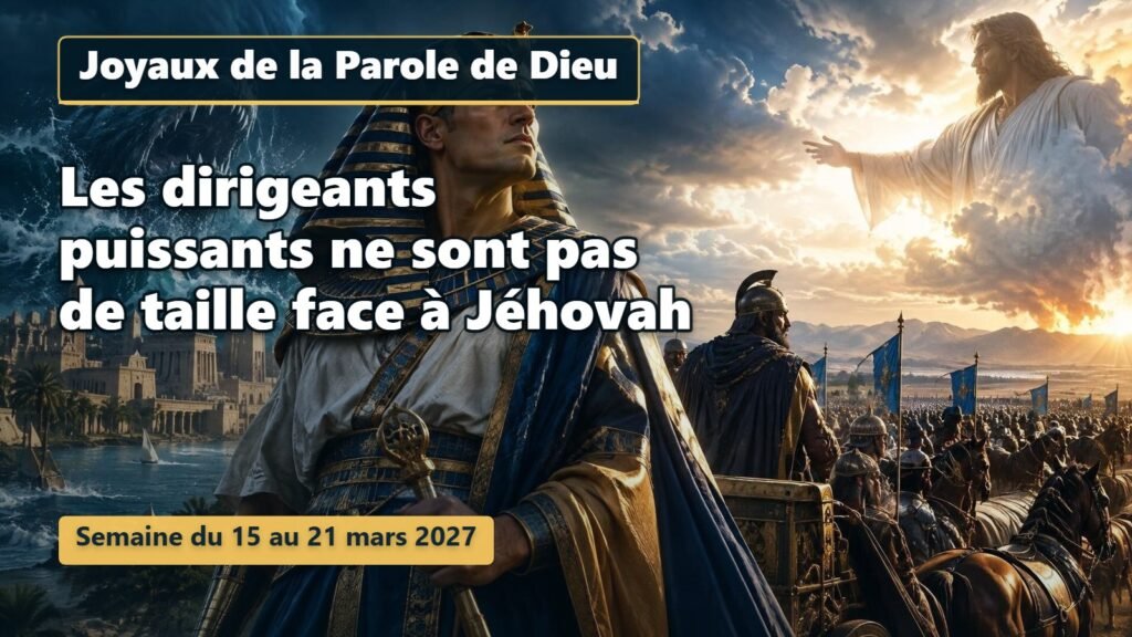 Joyaux de la Parole de Dieu pour la semaine du 15 au 21 mars 2027
