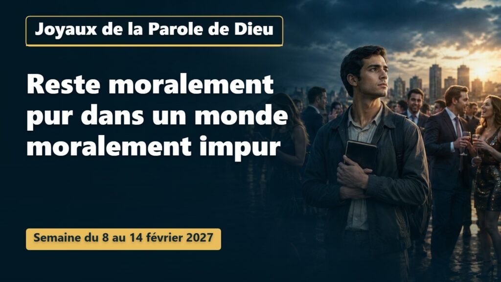 Joyaux de la Parole de Dieu pour la semaine du 8 au 14 février 2027 Joyaux de la Parole de Dieu pour la semaine du 8 au 14 février 2027