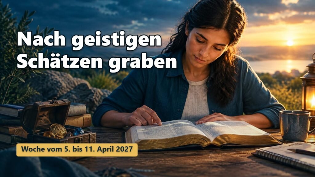 Nach geistigen Schätzen graben für die Woche vom 5. bis 11. April 2027 Nach geistigen Schätzen graben für die Woche vom 5. bis 11. April 2027