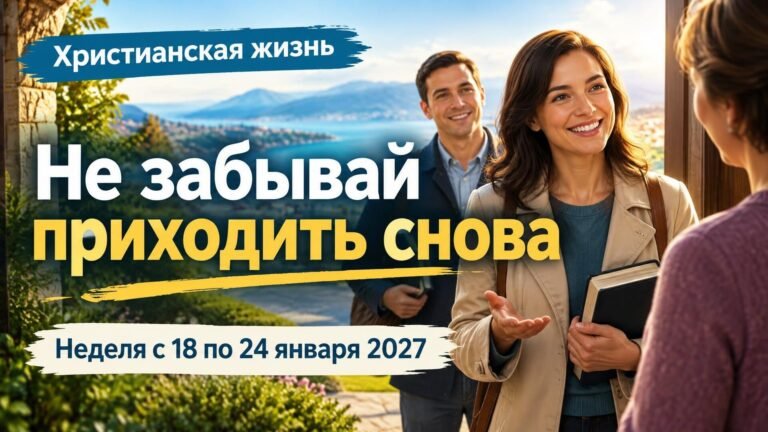 Наша христианская жизнь и служение на неделю с 18 по 24 января 2027 года