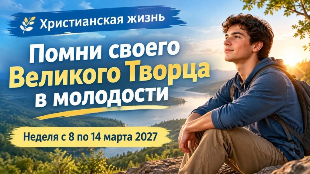 Наша христианская жизнь и служение на неделю с 8 по 14 марта 2027 года Наша христианская жизнь и служение на неделю с 8 по 14 марта 2027 года