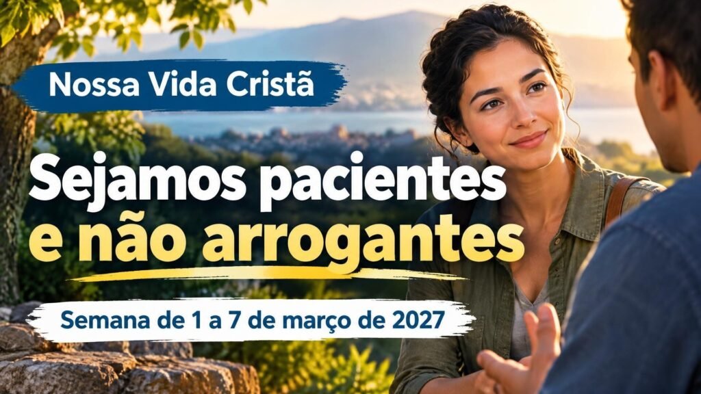 Nossa Vida Cristã para a semana de 1 a 7 de março de 2027 Nossa Vida Cristã para a semana de 1 a 7 de março de 2027