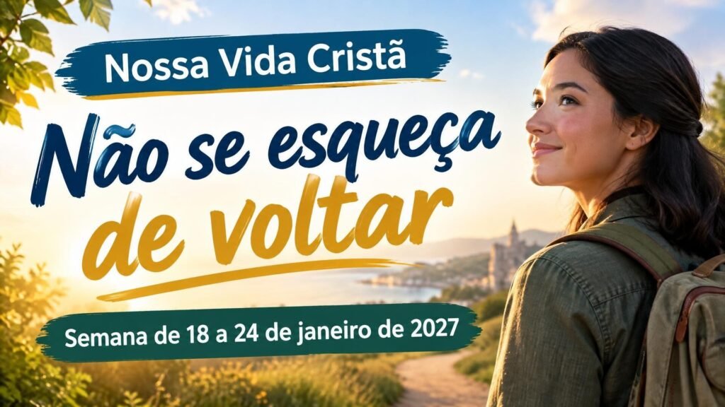 Nossa Vida Cristã para a semana de 18 a 24 de janeiro de 2027
