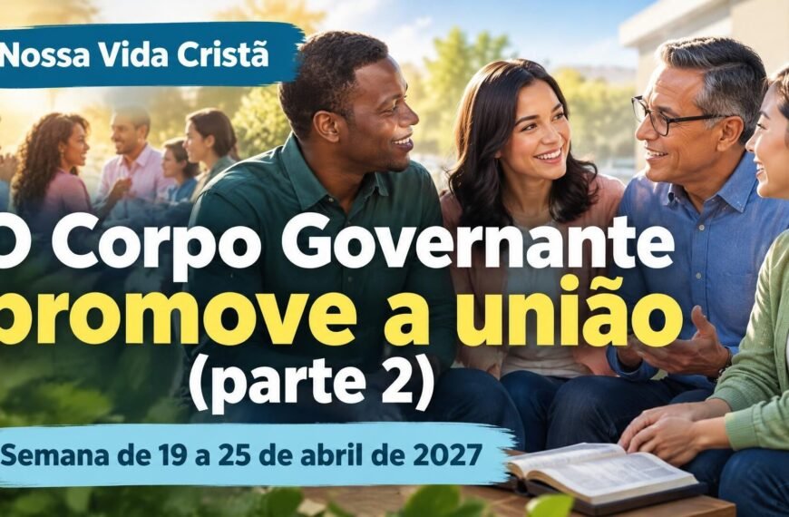 Comentários para a reunião TJ Nossa Vida Cristã para a semana de 19 a 25 de abril de 2027