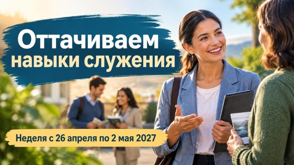 Оттачиваем навыки служения на неделе с 26 апреля по 2 мая 2027 года Оттачиваем навыки служения на неделе с 26 апреля по 2 мая 2027 года