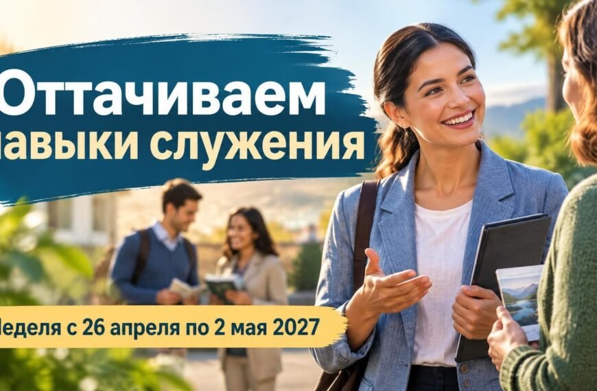 Комментарии к встрече Свидетелей Иеговы Оттачиваем навыки служения на неделе с 26 апреля по 2 мая 2027 года