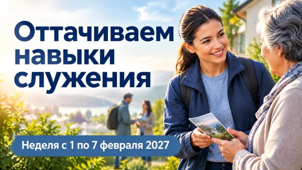 Оттачиваем навыки служения на неделю с 1 по 7 февраля 2027 года Оттачиваем навыки служения на неделю с 1 по 7 февраля 2027 года