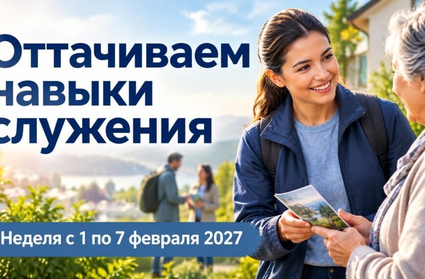 Оттачиваем навыки служения Оттачиваем навыки служения на неделю с 1 по 7 февраля 2027 года