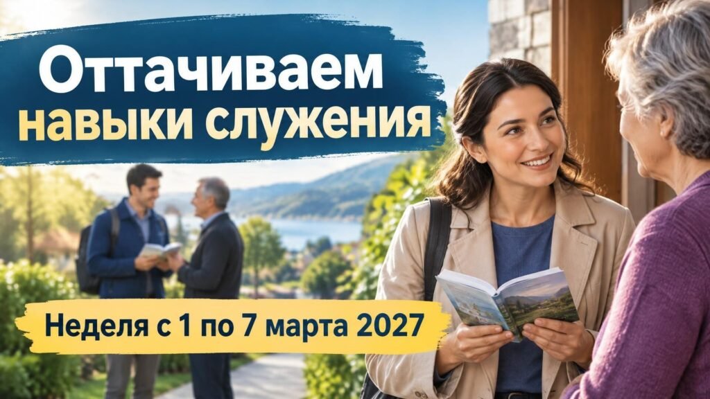Оттачиваем навыки служения на неделю с 1 по 7 марта 2027 года Оттачиваем навыки служения на неделю с 1 по 7 марта 2027 года