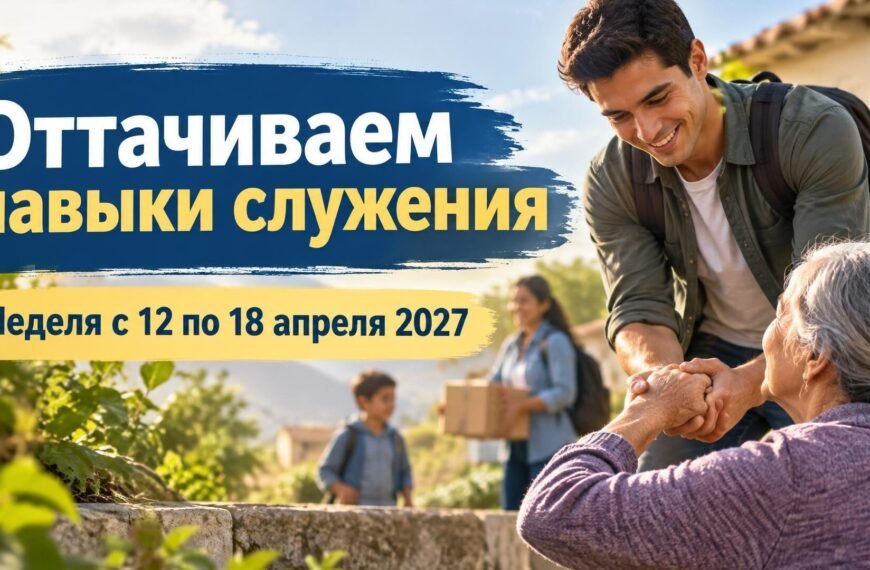 Комментарии к встрече Свидетелей Иеговы Оттачиваем навыки служения на неделю с 12 по 18 апреля 2027 года