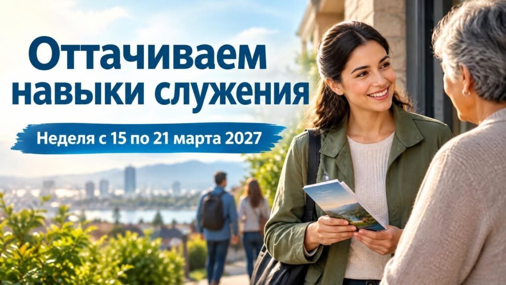 Оттачиваем навыки служения на неделю с 15 по 21 марта 2027 года