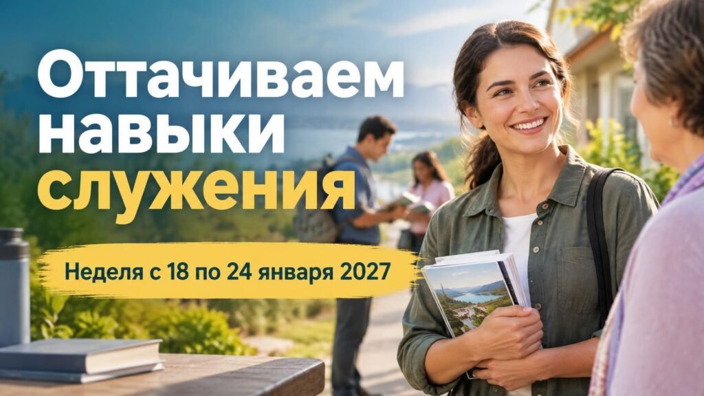 Оттачиваем навыки служения на неделю с 18 по 24 января 2027 года Оттачиваем навыки служения на неделю с 18 по 24 января 2027 года