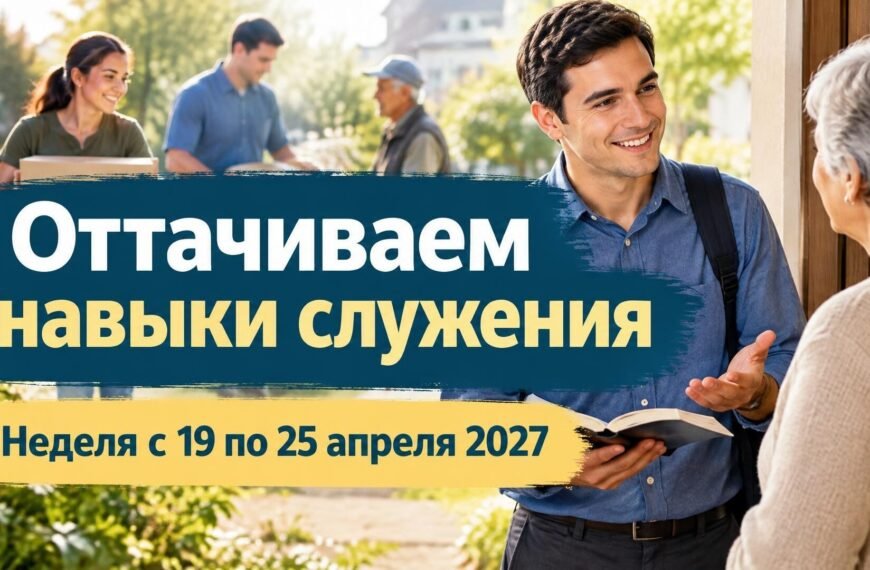 Комментарии к встрече Свидетелей Иеговы Оттачиваем навыки служения на неделю с 19 по 25 апреля 2027 года