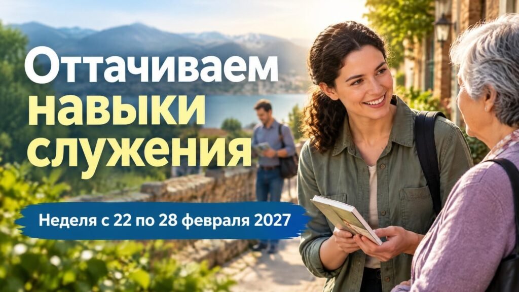 Оттачиваем навыки служения на неделю с 22 по 28 февраля 2027 года Оттачиваем навыки служения на неделю с 22 по 28 февраля 2027 года