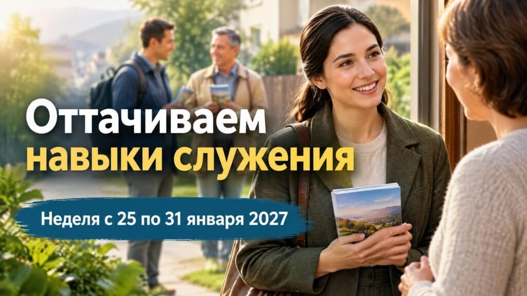 Оттачиваем навыки служения на неделе с 25 по 31 января 2027 года Оттачиваем навыки служения на неделе с 25 по 31 января 2027 года