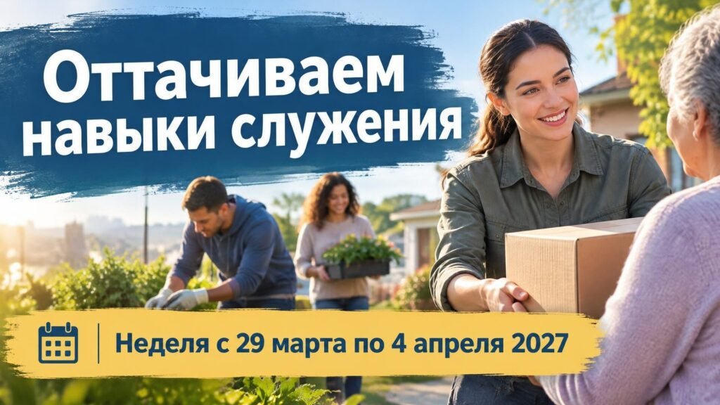 Оттачиваем навыки служения на неделю с 29 марта по 4 апреля 2027 года