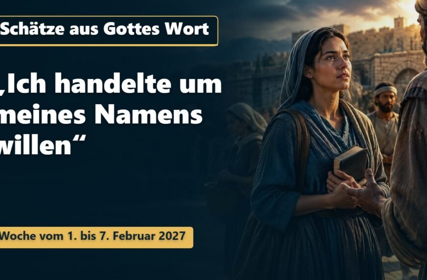 Schätze aus Gottes Wort für die Woche vom 1. bis 7. Februar 2027