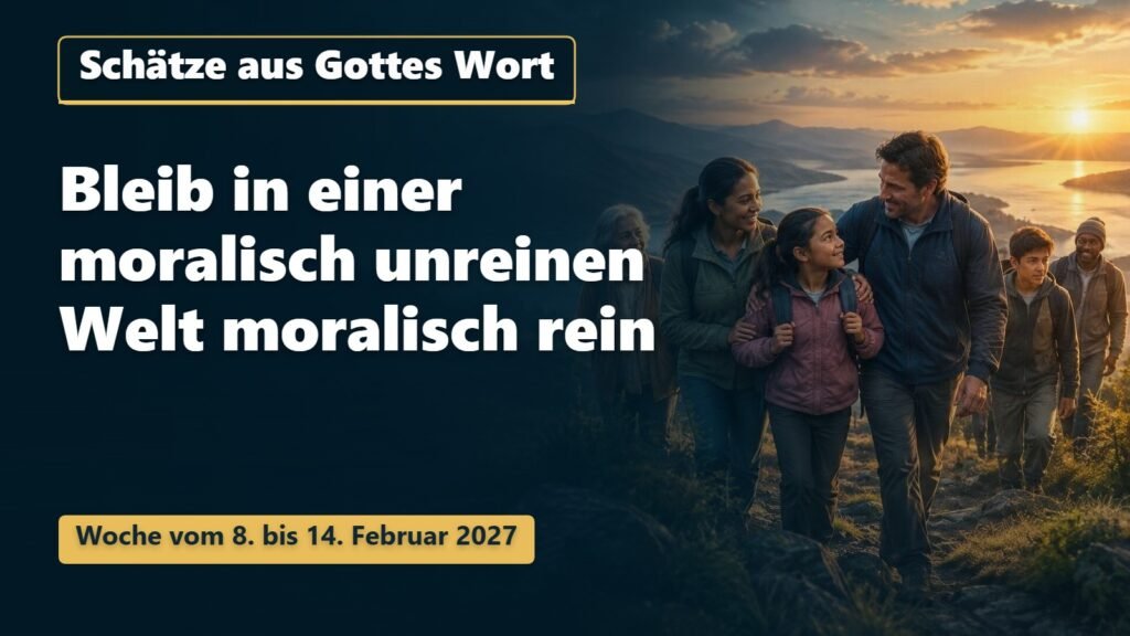 Schätze aus Gottes Wort für die Woche vom 8. bis 14. Februar 2027