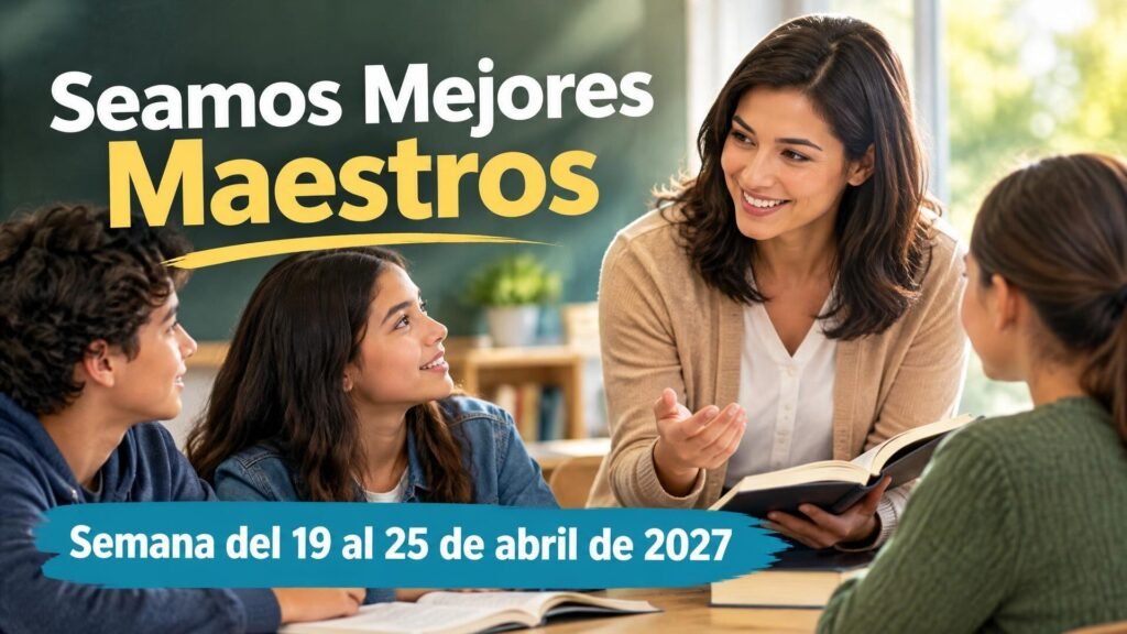 Seamos Mejores Maestros para la semana del 19 al 25 de abril de 2027