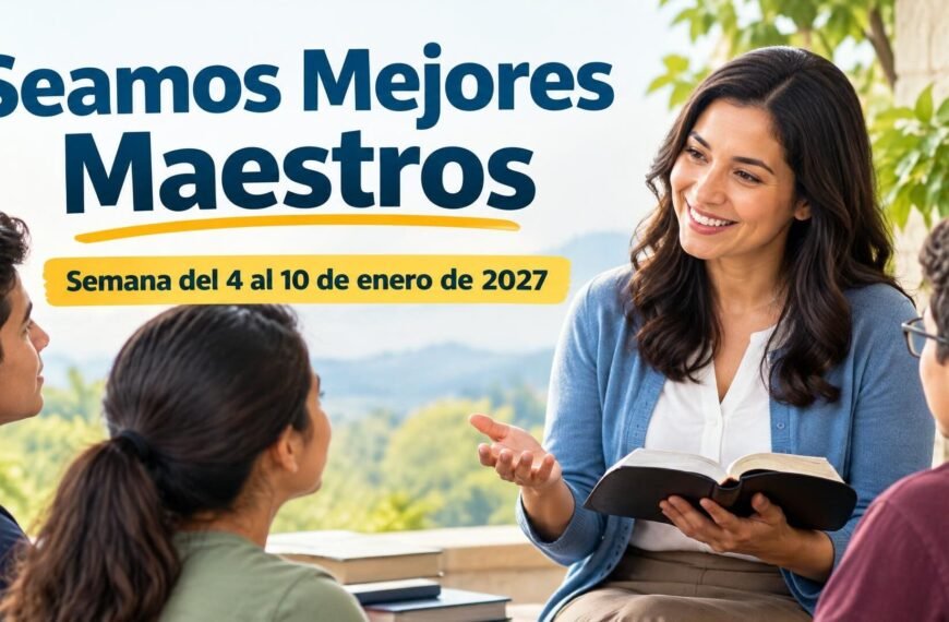 Seamos Mejores Maestros para la semana del 4 al 10 de enero de 2027
