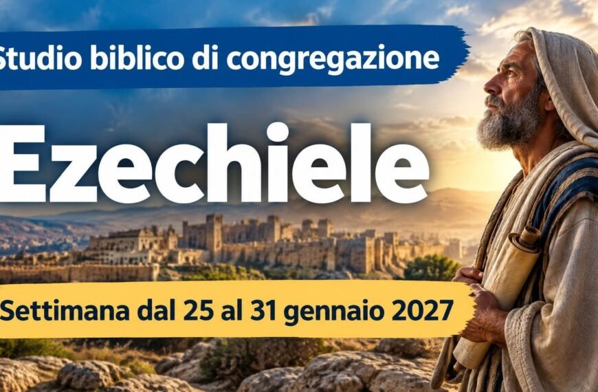 Studio biblico di congregazione per la settimana dal 25 al 31 gennaio 2027