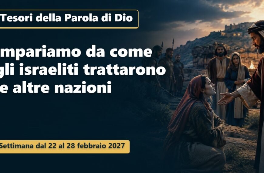 Tesori della Parola di Dio per la settimana dal 22 al 28 febbraio 2027