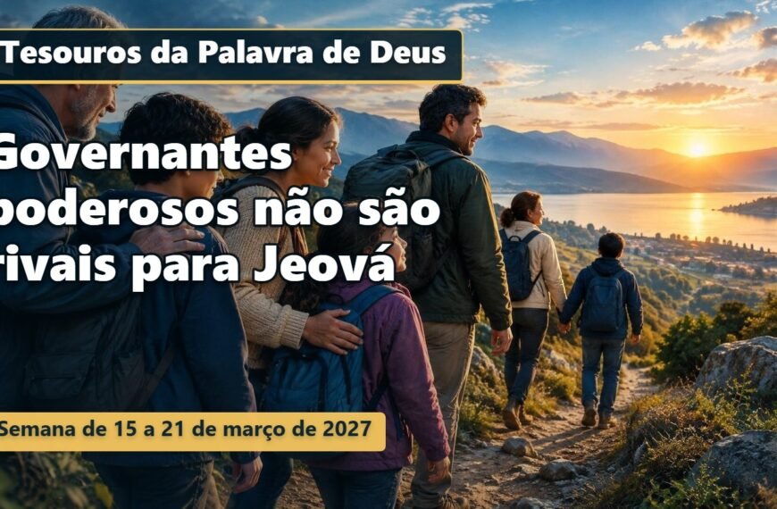 Tesouros da Palavra de Deus para a semana de 15 a 21 de março de 2027