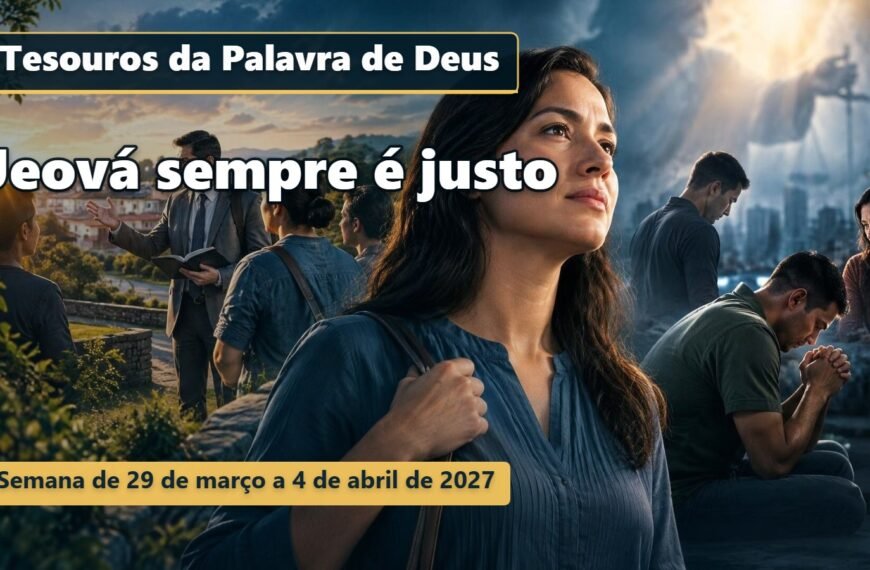 Tesouros da Palavra de Deus para a semana de 29 de março a 4 de abril de 2027